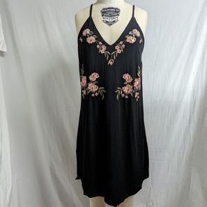 KENDALL & KYLIE Rayon Floral Black Summer Dress